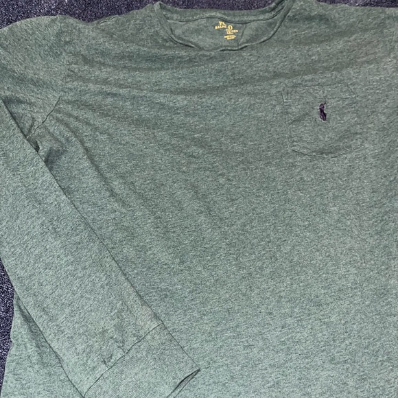 Polo by Ralph Lauren Men's Olive Long Sleeve Tee - Picture 2 of 3